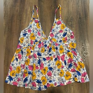 Elodie- Floral babydoll tank top